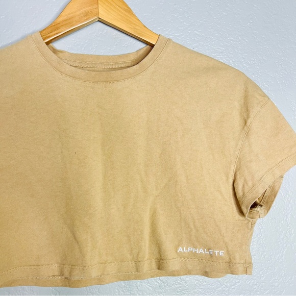 Alphalete HEAVY COTTON DROPPED SHOULDER CROP sz small - Picture 4 of 5